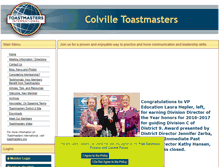 Tablet Screenshot of colvilletoastmasters.org